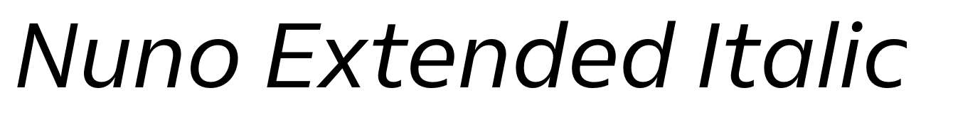 Nuno Extended Italic